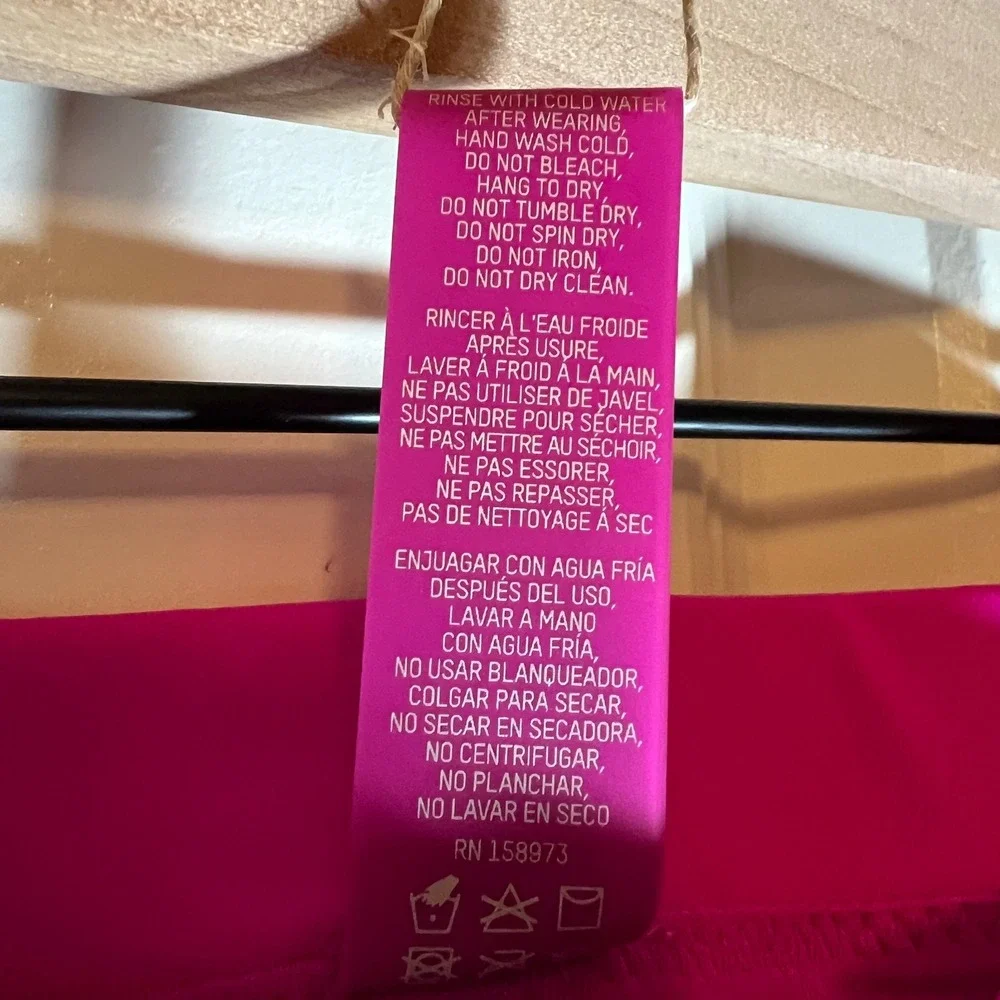 SKIMS Sporty Zipper Swim Mini Skirt Hibiscus Pink, Women's Size 4X, NWT